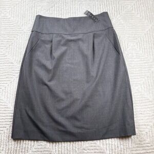 Theory Skirt NWT 12 Lacey Charcoal Wool Blend A Line Work Business Capsule Y2K